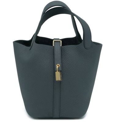 Hermes Gris Misty Clemence Picotin Lock 18 Permabrass Hardware