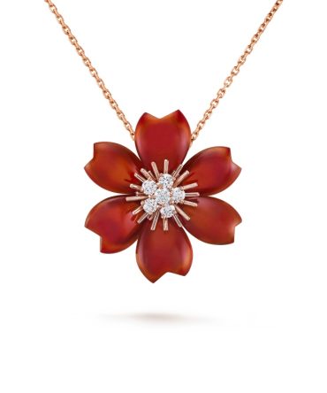 Rose de No?l clip pendant, small model