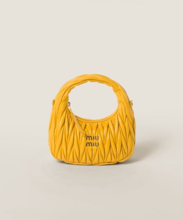 Wander matelassé nappa leather hobo bag