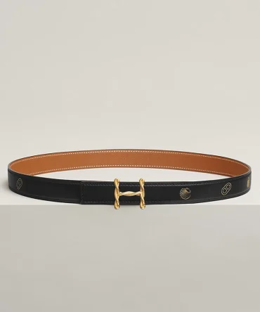 H Torsade belt buckle & Herm??s sur Mer reversible leather strap 24 mm