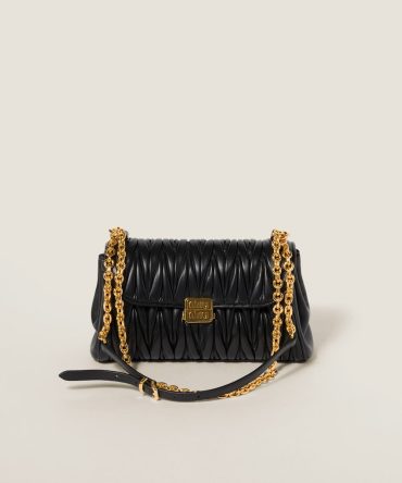 Matelassé nappa leather shoulder bag