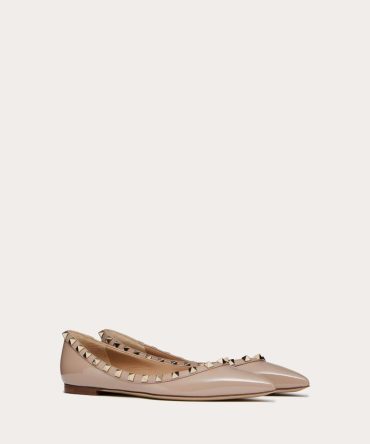 PATENT ROCKSTUD BALLET FLAT