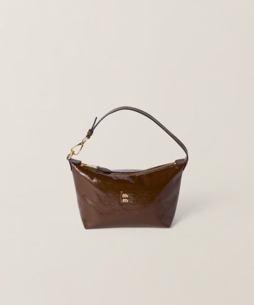 Naplak patent leather pouch