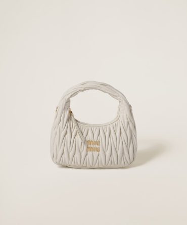 Wander matelassé nappa leather hobo bag