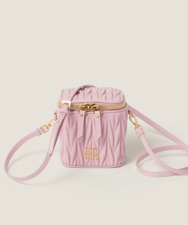Matelassé nappa leather micro bag