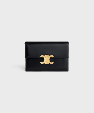 CLUTCH SOIR IN SHINY CALFSKIN BLACK