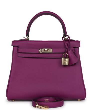 Hermes Kelly Retourne 25 Anemone Swift Permabrass Hardware