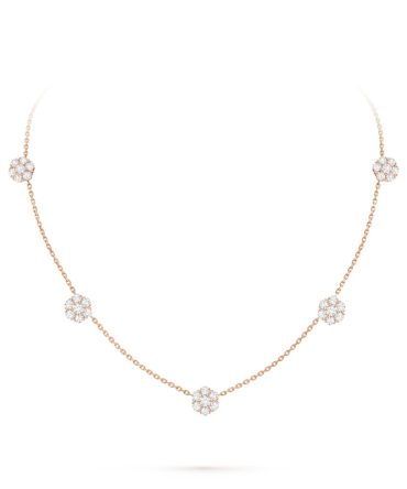 Fleurette necklace, 5 flowers