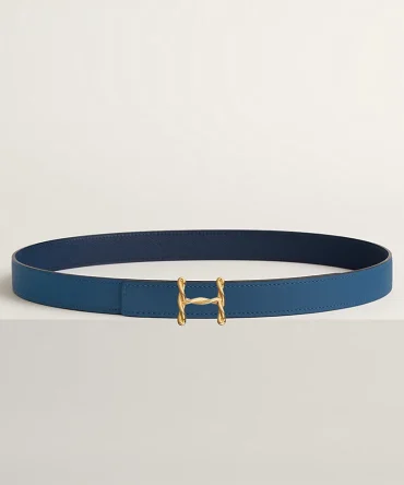 H Torsade belt buckle & Reversible leather strap 24 mm
