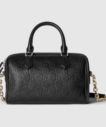 GG Emblem Small Top Handle Bag