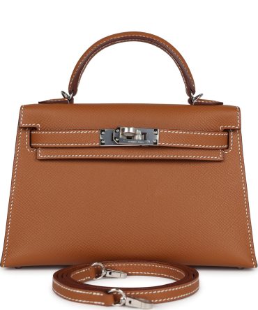 Hermes Kelly Sellier 20 Gold Epsom Palladium Hardware
