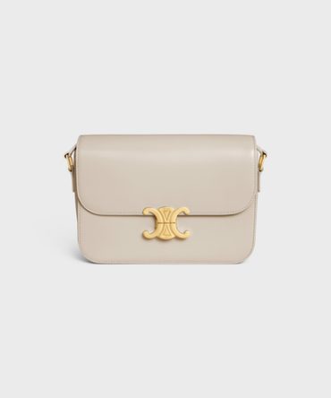 CLASSIQUE TRIOMPHE BAG IN SHINY CALFSKIN LIGHT STONE