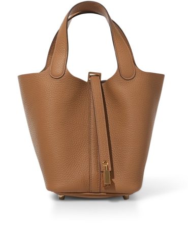 Hermes Biscuit Clemence Picotin Lock 18 Gold Hardware