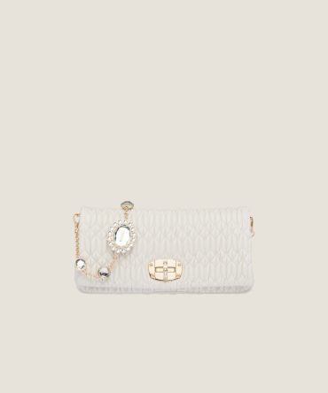 Miu Miu Iconic Crystal Cloqué Nappa leather bag