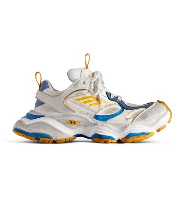 Mens Cargo Sneaker  in White/grey/orange/blue