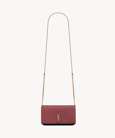 YSL Cassandre Phone Holder in Smooth Leather