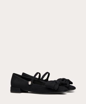 VALENTINO GARAVANI BOWJANE MARY-JANE BALLERINA IN CREPE FABRIC 20MM