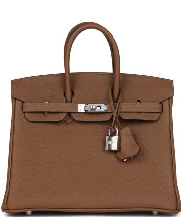 Hermes Birkin 25 Alezan Togo Palladium Hardware