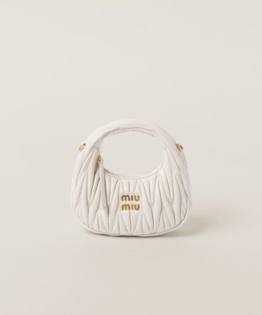 Wander matelassé nappa leather hobo mini-bag