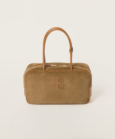 Beau corduroy top-handle bag
