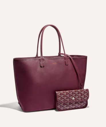Goyard Goyardine Bordeaux Anjou PM Reversible Tote Bag Palladium Hardware