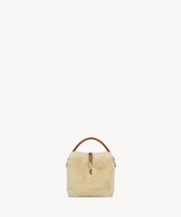 YSL Le 37 Mini In Shearling