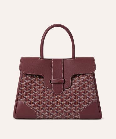 Goyard Saigon Tote Bordeaux Goyardine Canvas Palladium Hardware