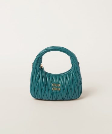 Wander matelassé nappa leather hobo bag