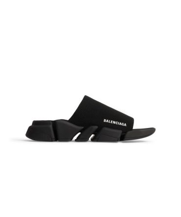 Mens Speed 2.0 Recycled Knit Slide Sandal in Black