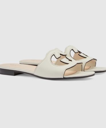 Womens slide sandal with Interlocking G