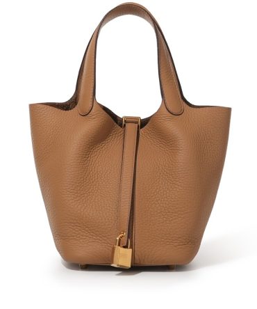 Hermes Biscuit Clemence Picotin Lock 18 Gold Hardware
