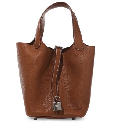 Hermes Fauve Barenia Picotin Lock 18 Palladium Hardware