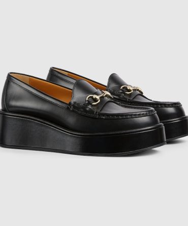 Womens Horsebit wedge loafer