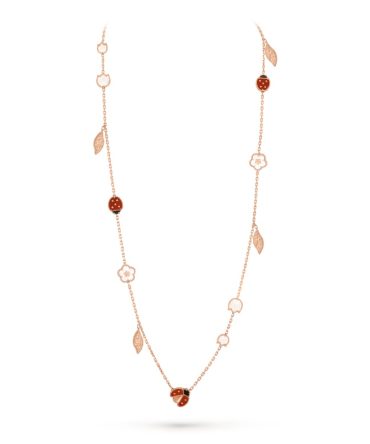 Lucky Spring long necklace, 15 motifs
