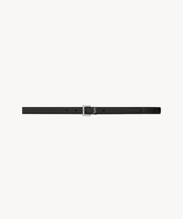 cassandre thin belt with square buckle in smooth leather