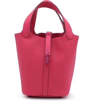 Hermes Rose Mexico Clemence Monochrome So Pink Picotin Lock 18 Pink Hardware