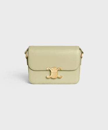 TEEN TRIOMPHE BAG IN SHINY CALFSKIN ALMOND GREEN