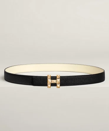 H Infini belt buckle & Reversible leather strap 24 mm