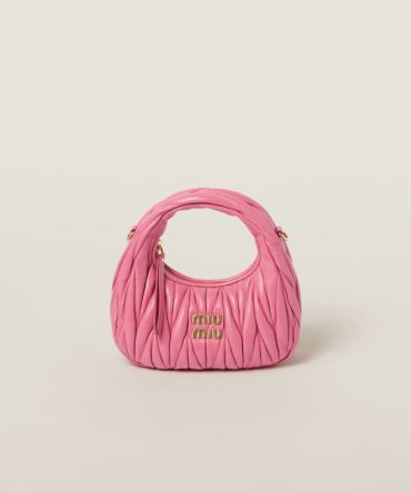Wander matelassé nappa leather hobo mini-bag