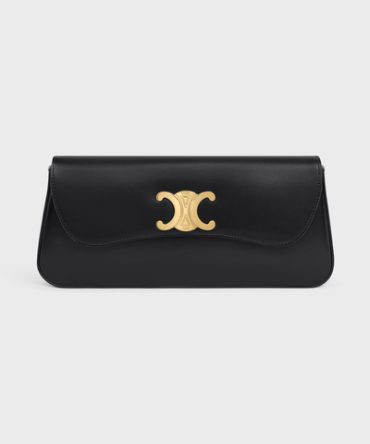 LOLA CLUTCH IN SHINY CALFSKIN BLACK