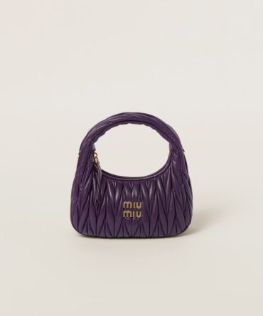 Wander matelassé nappa leather hobo bag
