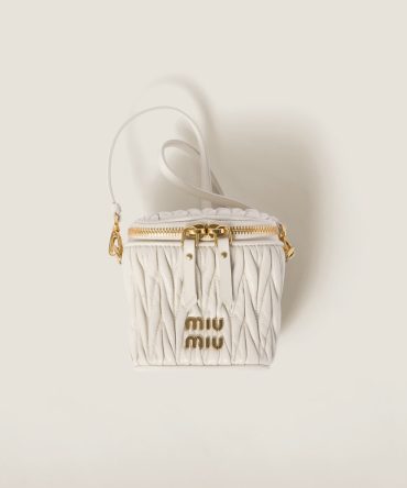 Matelassé nappa leather micro bag