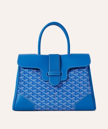 Goyard Saigon Tote Sky Blue Goyardine Canvas Palladium Hardware