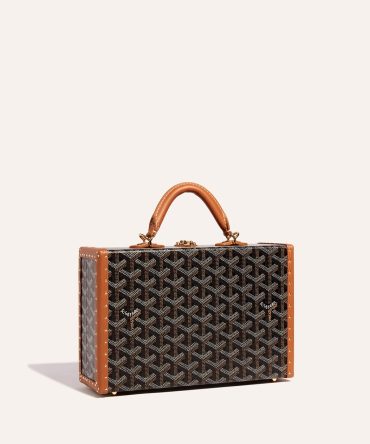 Goyard Grand H?tel Trunk Bag Black & Tan