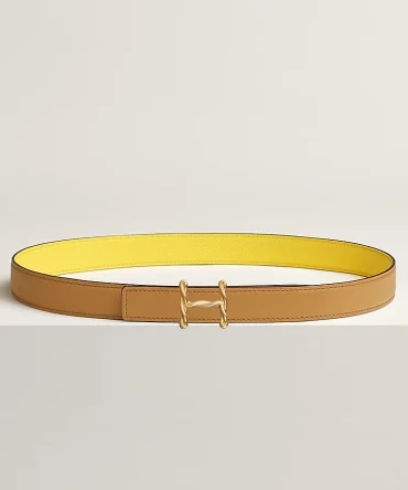 H Torsade belt buckle & Reversible leather strap 24 mm