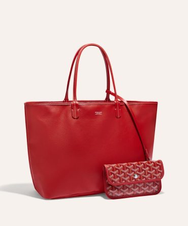 Goyard Goyardine Red Anjou PM Reversible Tote Bag Palladium Hardware