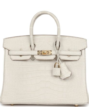 Hermes Birkin 25 Beton Matte Alligator Gold Hardware