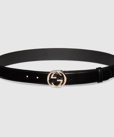 Belt with Interlocking G buckle
