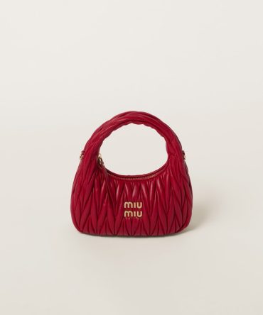 Wander matelassé nappa leather hobo bag
