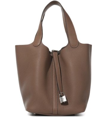 Hermes Beige de Weimar Clemence Picotin Lock 22 Palladium Hardware